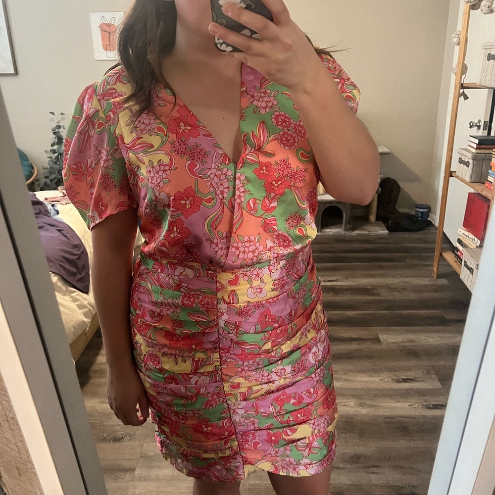 Floral and Colorful Adelyn Rae Dress Size XL